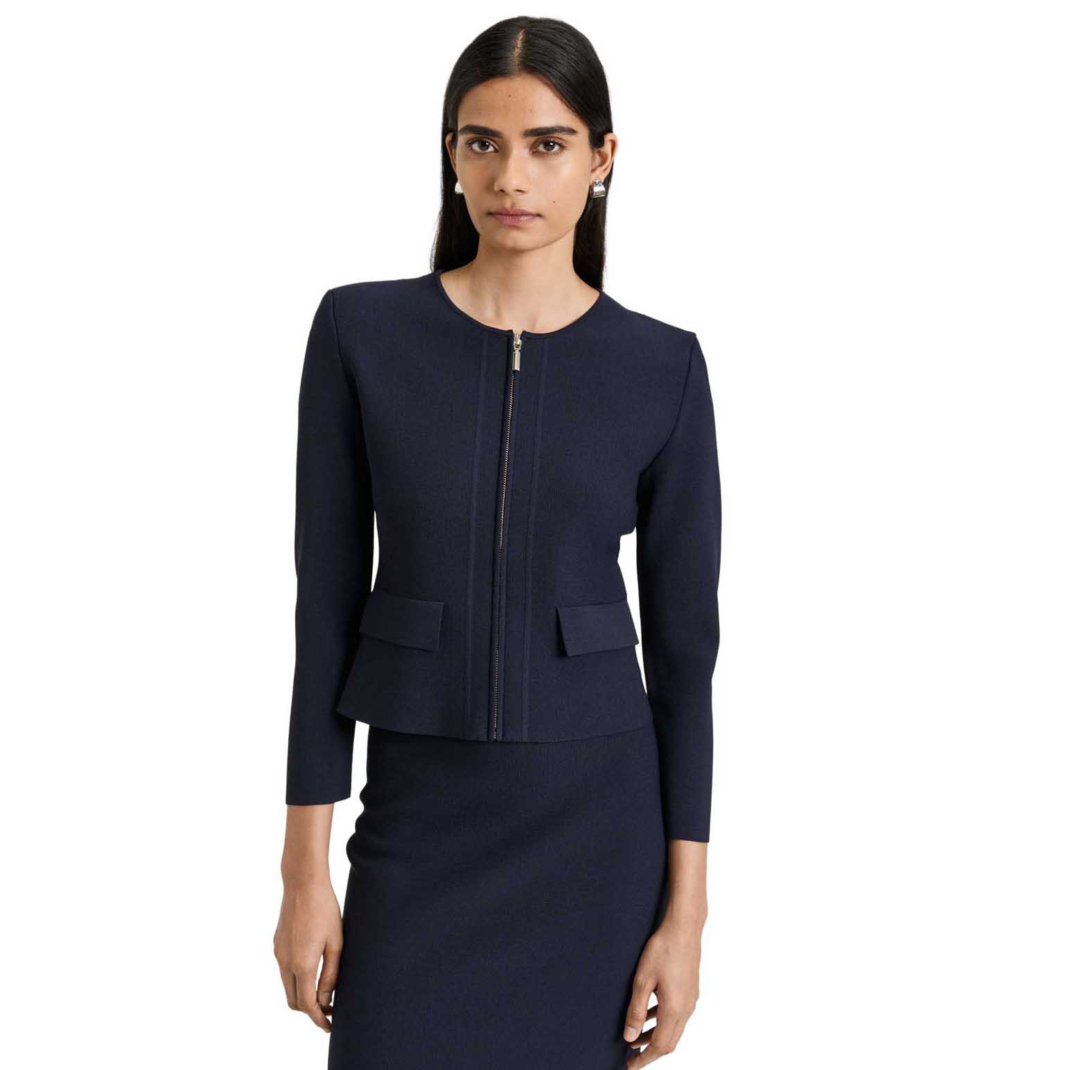 Veronika Maine Zip Front Milano Jacket